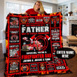 Any Man can be a Father, Special be a Firefighter Dad Blanket, Firefighter Daddy Blanket