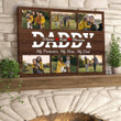 Personalized Daddy Photo Collage Matte Canvas, Best Gift For Dad Father's Day Bedroom Wall Art