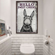 Personalized Donkey Hello Sweet Cheeks Vintage Metal Signs, Donkey Restroom Decor