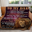 Blanket Gift ideas For Dad, Lion Blanket for Dad, Gift from Son Throw Blanket for Father's Day