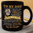 Personalized Lion Mug for Dad, Gift from Daughter, Always Be Your Little Girl Coffee Mug