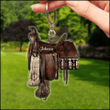 Personalized Acrylic Keychain For Horse Lovers, Cowboy, Cowgirl Keychain for Him her
