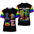 Skull LGBT Tee 3D For Pride Skull Pride Love Is Love 3D Tee Shirt, I Live To Make A Difference 3D T Shirt