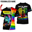 Dragon 3D Gay Pride T Shirt, Don't Be Afraid To Show Your True Color T Shirt for Gay