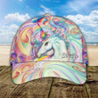 Personalized Unicorn 3D Baseball Cap for Daughter, Unicorn Hat for Her Unicorn Lovers