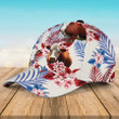Hereford Cattle Lovers Hawaiian Hat, Hereford Cattle Cap, Cow Flower Aloha Summer Hat for Men & Women