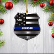 Custom Police Badge Ornament, Police Christmas Ornament Number Name Changed Custom Shaped Ornament
