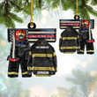 Customized Firefighter Uniform Full Set Ornament, Come Home Safe Acrylic Ornament for Home