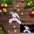 Custom Photo Karate Players Acrylic Ornament for Karate Lovers Tree Decor