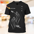 Personalized 3D All Over Printed Nail Technician Black T Shirt, Nail Uniforms