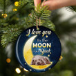 Weimaraner I Love You To The Moon And Back Ceramic Ornament