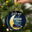 Doberman I Love You To The Moon And Back Ceramic Ornament