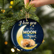 English Mastiff I Love You To The Moon And Back Ceramic Ornament