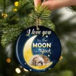 Shih Tzu I Love You To The Moon And Back Ceramic Ornament