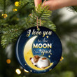 Jack Russell Terrier I Love You To The Moon And Back Ceramic Ornament