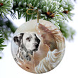Dalmatian With God Ceramic Ornament Dog Christmas Ornament