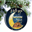 Pitbull I Love You To The Moon And Back Ceramic Ornament