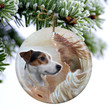Jack Russell Terrier 02 With God Ceramic Ornament Dog Christmas Ornament