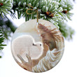 Bichon Frise With God Ceramic Ornament Dog Christmas Ornament