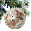Akita Inu With God Ceramic Ornament Dog Christmas Ornament