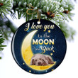 Weimaraner I Love You To The Moon And Back Ceramic Ornament