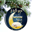 Maltese I Love You To The Moon And Back Ceramic Ornament