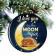 Dogue de Bordeaux I Love You To The Moon And Back Ceramic Ornament