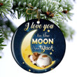 Jack Russell Terrier I Love You To The Moon And Back Ceramic Ornament
