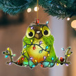 Parrot Christmas Light Flat Acrylic Hanging Ornament Animals Shaped