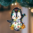 Penguin Christmas Light Flat Acrylic Hanging Ornament Animals Shaped