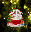 West Highland White Terrier Dogs In A Gift Bag Christmas Ornament Flat Acrylic Dog Ornament