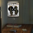 African American Wall Art Black King And Queen We're a Team Couple Table Lamp for Bedroom, Gift for Husband and Wife