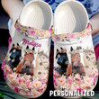 Personalized Horse Crocs Clogs Shoes Custom Name for Horse Lovers Girl