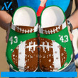 Personalized Football Leather Pattern Crocs Clog Shoes for Football Lovers