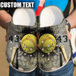Personalized Fire And Water Softball Crocs Classic Clogs Shoes for Softball Lovers