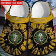 Customized Army American Crocs Clogs Band Comfortable For Men Veteran's Day