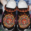 Amazing Firefighter Crocs Classic Clogs Shoes American Flag Firefighter Crocs