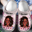 Personalized Black Girl Black Queen Crocs Clog Shoes for African American Women