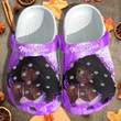 Black Queen Love Purple Shoes Clogs Crocs Birthday Gift For Black Girls