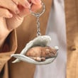 Persian Cat Sleeping in the Wing Angel Acrylic Keychain Memorial Gift for Cat Lovers