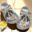 Personalized Saint Bernard Colorful Crocs Clog Shoes for Dog Mom, Dog Dad