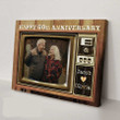 Happy 60th Anniversary Old Television Custom Photo Canvas for Old Couple