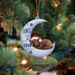 Dachshund I Love You To The Moon And Back Christmas Ornament