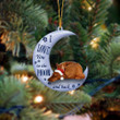 Miniature Pinscher I Love You To The Moon And Back Christmas Ornament