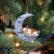 chihuahua. I Love You To The Moon And Back Christmas Ornament