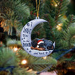Doberman Pinscher I Love You To The Moon And Back Christmas Ornament