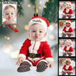 Custom Baby Face Photo First Christmas New Baby Ornament for Tree Decor, Gift for Baby