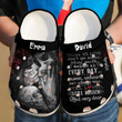 Personalized Old Couple Skull Halloween Crocs Clog Shoes for Parents Husband and Wife Clog Shoes