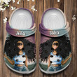 Afro Black Girls Custom Name Black Girl Crocs Clog Shoes for African American Girl
