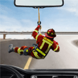 Personalized Firefighter Christmas Car Decor Car Ornament for Fireman, Gift for Dad